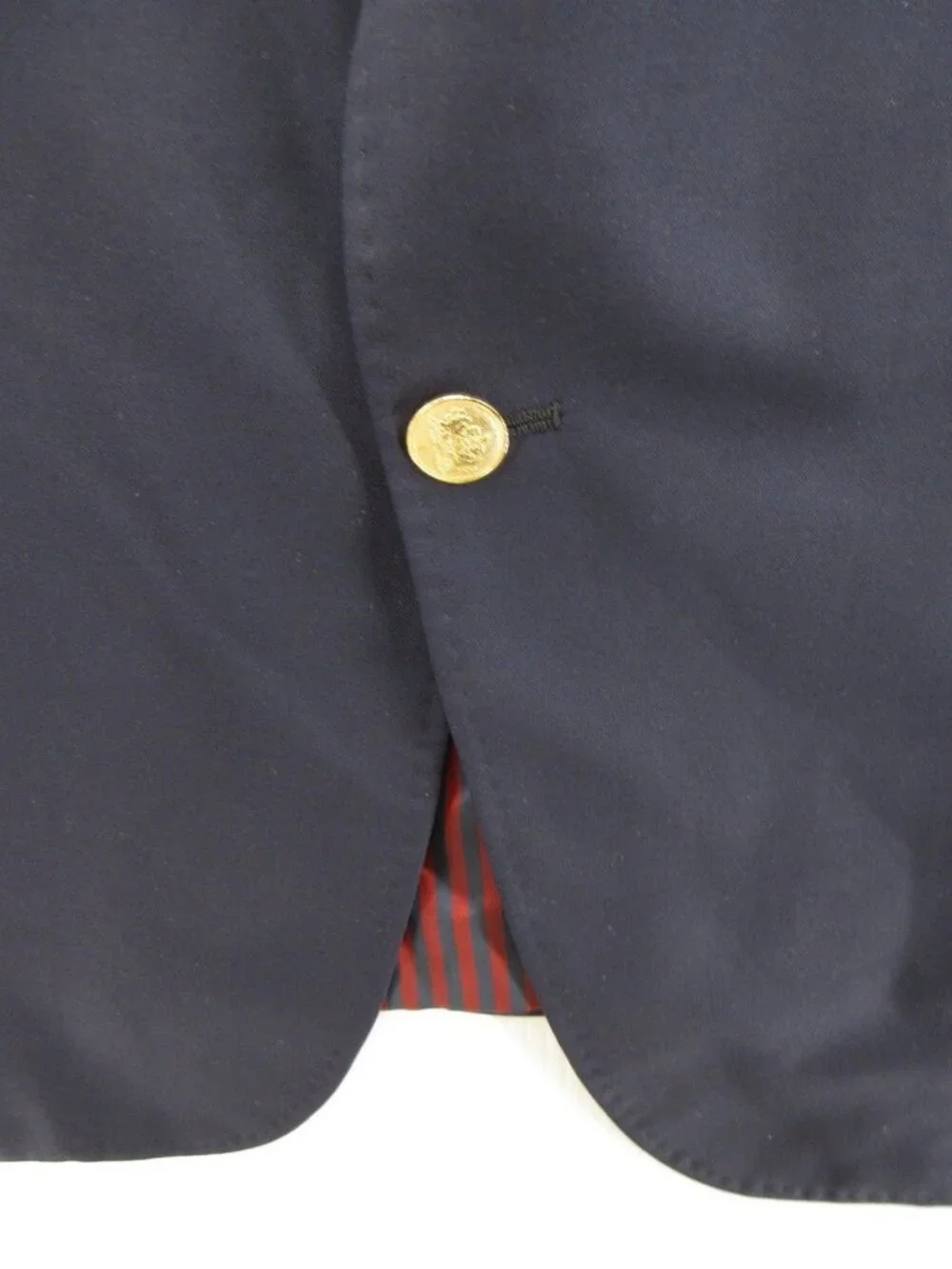 Oxxford Clothes Sport Coat 50 Navy Blazer Wool Gold Buttons Union Made